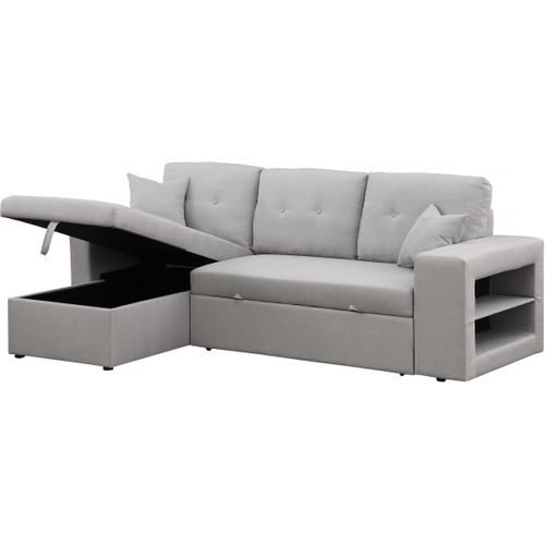 Canapé D'angle Convertible/réversible "axel" - 3 Places - Gris Clair