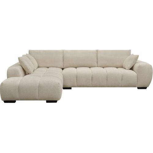 Canapé D'angle "monceau" Tissu Bubble  - 3 Places - Beige