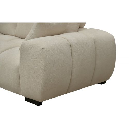 Canapé D'angle "monceau" Tissu Bubble  - 3 Places - Beige