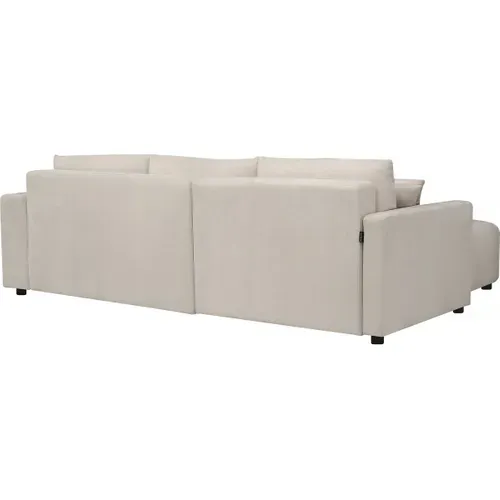 Canapé D'angle Convertible Tissu Bubble 3 Places - "trocadero" - Crème