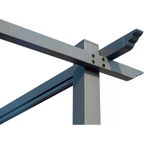 Pergola En Métal Avec Toit Rétractable - 3 X 4 M - Gris