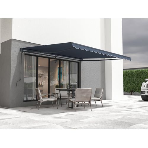 Store Banne En Aluminium "ombra 4" - 395 X 300 Cm - Gris