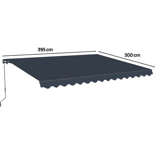 Store Banne En Aluminium "ombra 4" - 395 X 300 Cm - Gris
