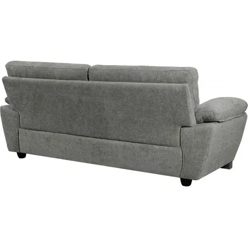 Canapé Fixe En Tissu "dallas" - 210 X 88 X 90 Cm - 3 Places - Gris