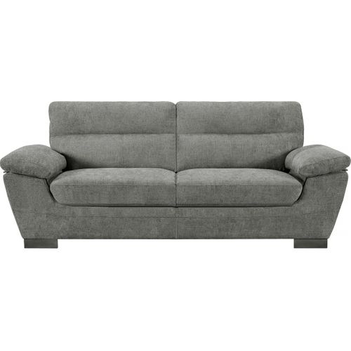 Canapé Fixe En Tissu "dallas" - 210 X 88 X 90 Cm - 3 Places - Gris