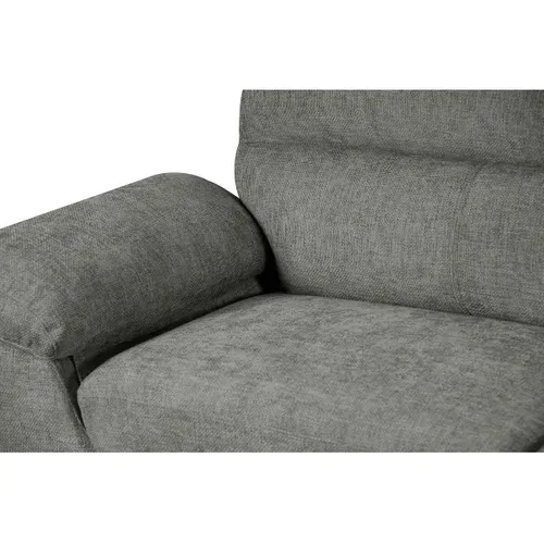 Canapé Fixe En Tissu "dallas" - 210 X 88 X 90 Cm - 3 Places - Gris