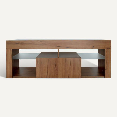 Meuble TV Design Bois "hugo" - 140 X 40 X 50 Cm - Marron