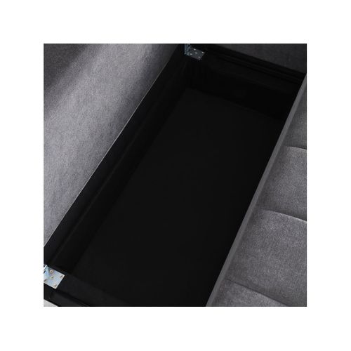 Canapé D'angle Convertible Tissu Bubble 3 Places - "trocadero" - Gris