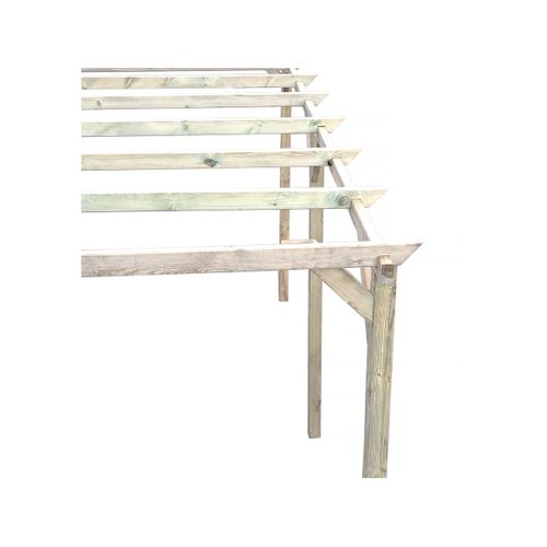 Carport Voiture En Bois "sunny" 3 X 5 M