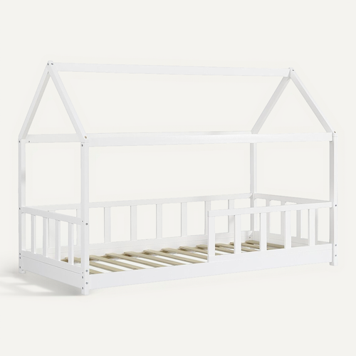 Lit Cabane Pour Enfant "mila" - 90 X 190 Cm - Blanc
