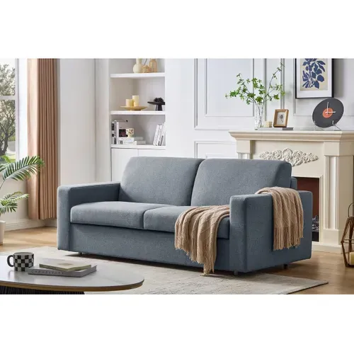 Canapé Lit Convertible Express En Tissu "diana" - Gris