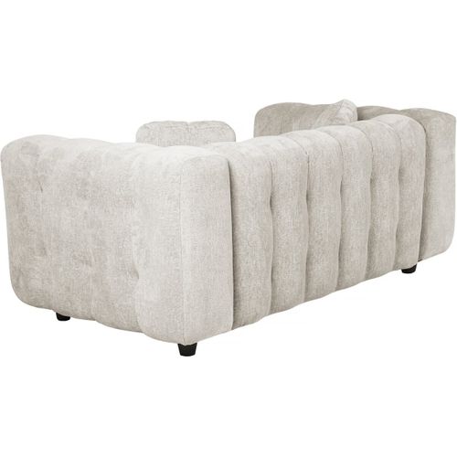 Canapé Droit En Tissu Bubble Chenille "vendome" - 2 Places - Beige