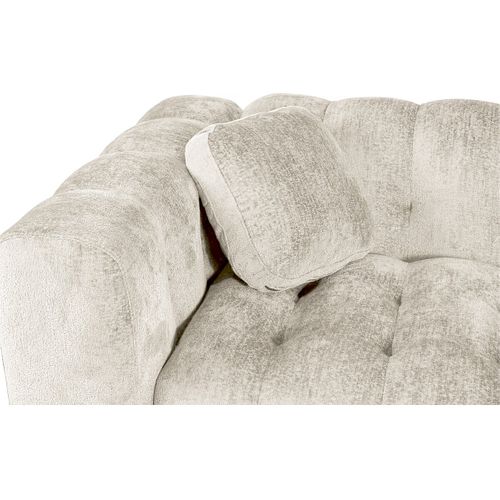 Canapé Droit En Tissu Bubble Chenille "vendome" - 2 Places - Beige