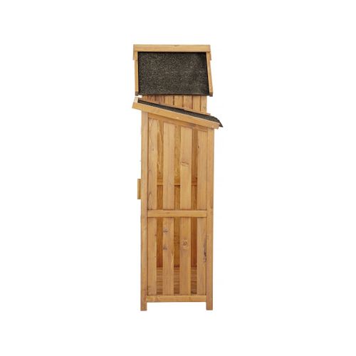 Armoire De Jardin En Bois Avec Range-bûches "noé" - 136 X 57 X 170 Cm - Marron