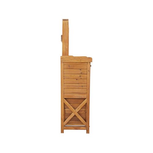 Armoire De Jardin En Bois Avec Poubelle Intégrée "lou" - Marron