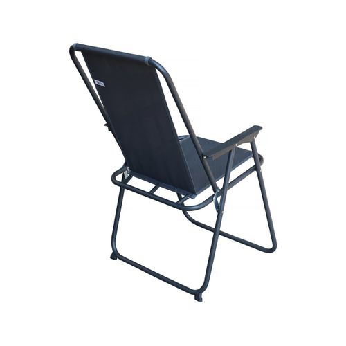 Table Et Chaises De Jardin Avec Parasol En Métal "convivia" - 6 Places - Gris Anthracite