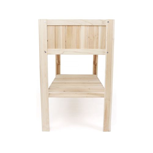Carré Potager En Bois Sur Pieds "magnolia" - 115 X 57 X 90 Cm - Beige