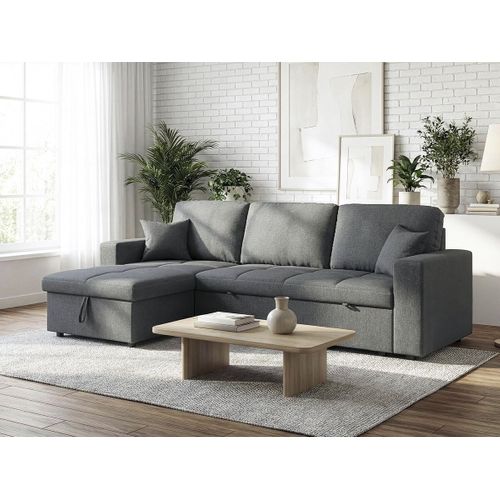 Canapé D'angle Convertible/réversible Style Bubble "alain" - 3 Places - Gris