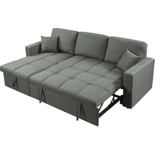 Canapé D'angle Convertible/réversible Style Bubble "alain" - 3 Places - Gris