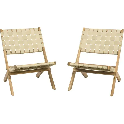 Lot De 2 Chaises De Jardin En Bois "hanoi" - Beige