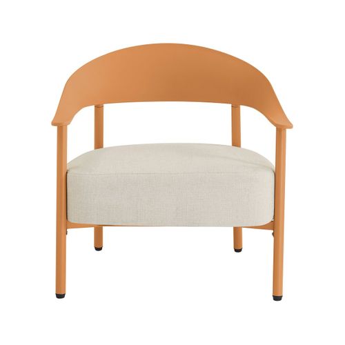 Lot De 2 Fauteuils De Jardin En Plastique Et Métal "céora" - Orange
