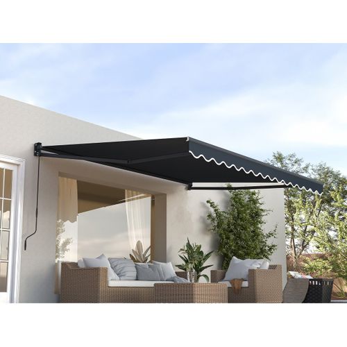 Auvent Store Banne Rétractable En Aluminium 2,5 X 3 M "ombra 3" - Gris Anthracite