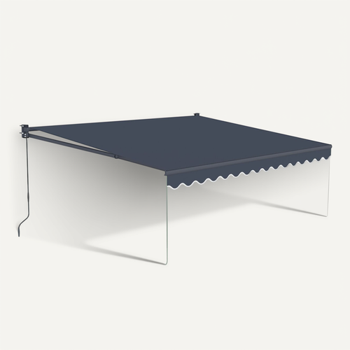 Auvent Store Banne Rétractable En Aluminium 2,5 X 3 M "ombra 3" - Gris Anthracite