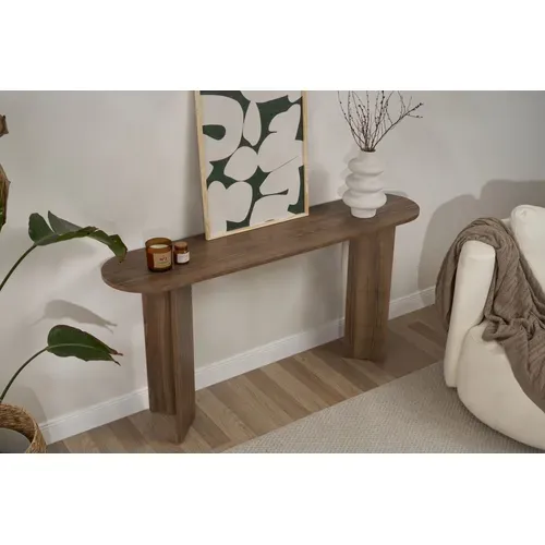 Console En Bois "sira" - 150 X 35 X 75 Cm - Noyer