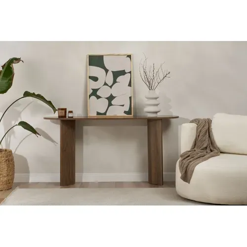 Console En Bois "sira" - 150 X 35 X 75 Cm - Noyer