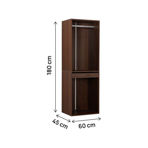 Armoire Avec Penderie "opéra" - 60 X 45 X 180 Cm - Marron