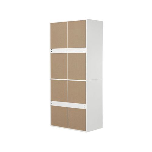 Armoire Avec 4 Tiroirs Et 1 Penderie "opéra" - 80 X 45 X 180 Cm - Blanc