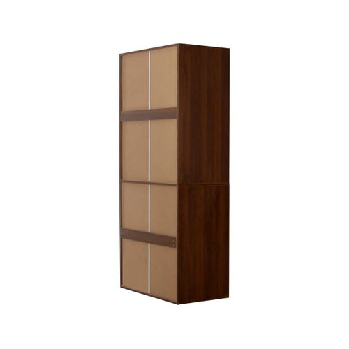 Armoire Avec 4 Tiroirs Et 1 Penderie "opéra" - 80 X 45 X 180 Cm - Marron