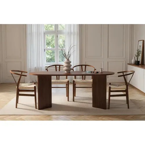 Table à Manger En Bois "sablin" - 180 X 89 X 75 Cm - Noyer