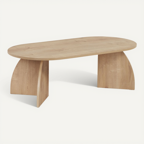 Table Basse En Bois "melina" 120 X 60 X 40 Cm - Chêne Saphir
