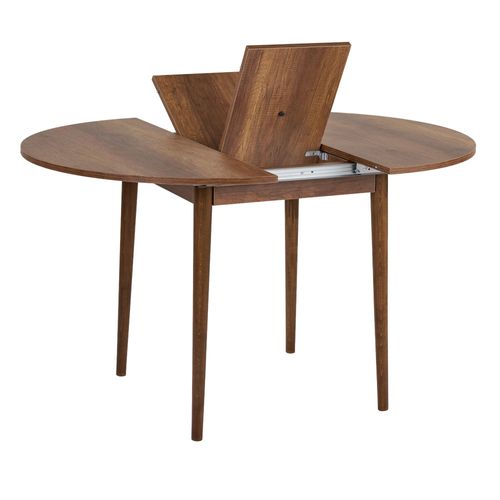 Table À Manger Extensible En Bois "viona" 100 X 100 X 75 Cm - Barok Walnut