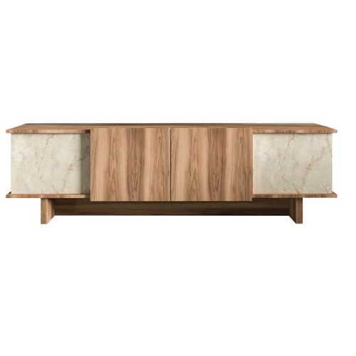 Meuble TV En Bois "diana" 180 X 33 X 50 Cm - Travertin