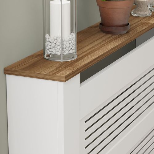Armoire De Radiateur En Bois "termora" 112 X 19 X 82 Cm - Noyer