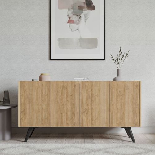 Buffet En Bois "pekin" - 150 X 40 X 76 Cm - Marron