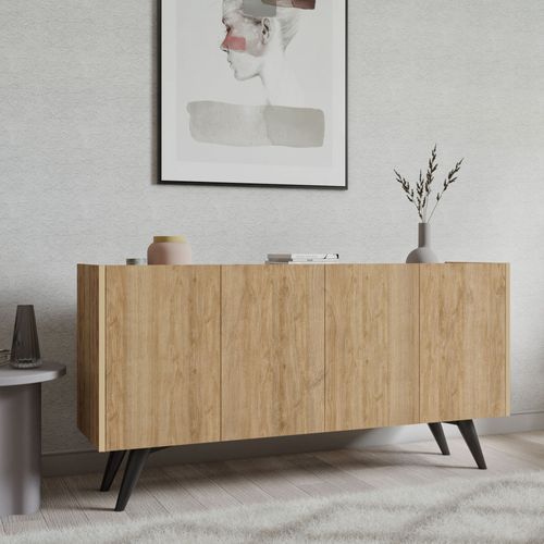 Buffet En Bois "pekin" - 150 X 40 X 76 Cm - Marron