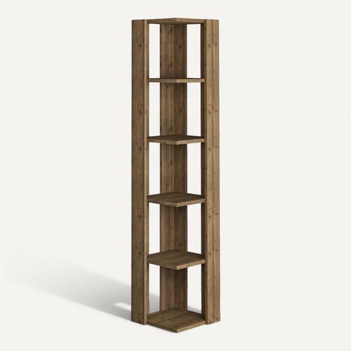 Bibliothèque En Bois "nati" - 32 X 32 X 161 Cm - Marron