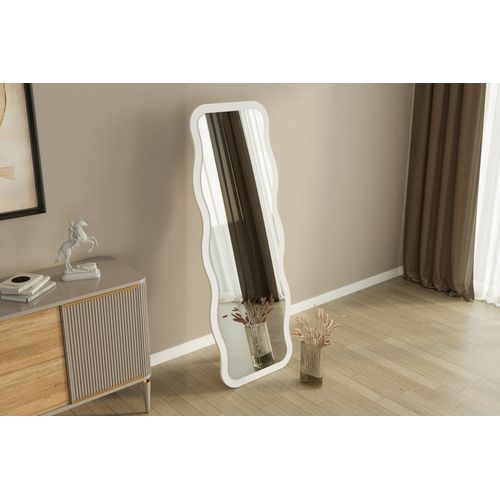 Miroir En Bois "aror" - 50 X 160 Cm - Blanc