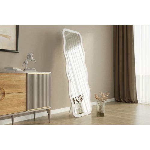 Miroir En Bois "aror" - 50 X 160 Cm - Blanc
