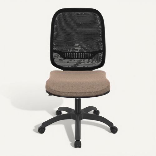 Fauteuil de Bureau OPKY BUT PRO synchrone taupe vue de face
