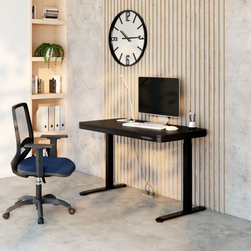 Fauteuil de bureau OPKY BUT PRO synchrone autorégulé bleu