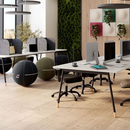 Fauteuil de bureau OPKY BUT PRO synchrone autorégulé noir vue d'ambiance 1