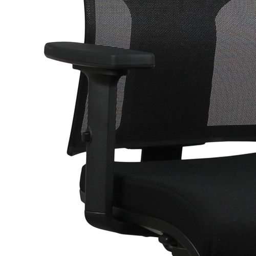 Fauteuil de Bureau Ergonomique MEDIA synchrone autorégulé noir vue accessoires