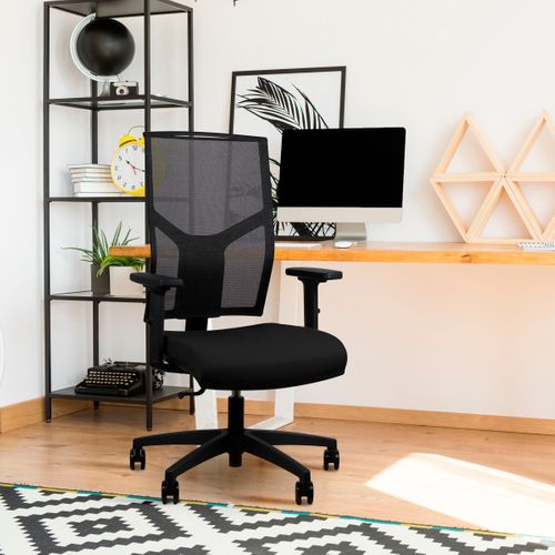 Fauteuil de Bureau Ergonomique MEDIA synchrone autorégulé noir vue d'ambiance 1