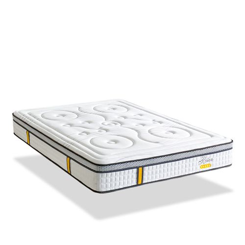 Ensemble Reina 2.0 140x190 Cm Matelas Ressorts + Protège Matelas Anti Punaise