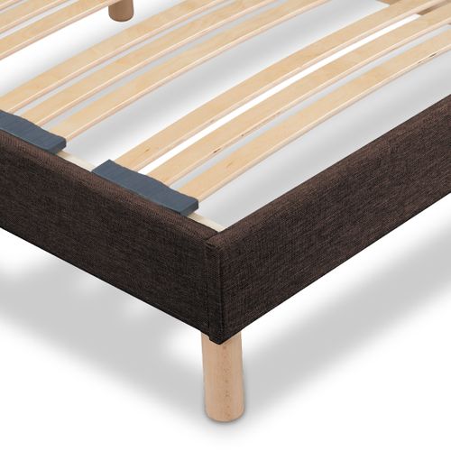 Sommier à Lattes En Bois Lumière 140x200 Cm Coloris Marron Livré En Kit