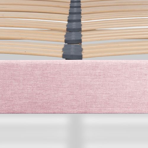 Sommier à Lattes En Bois Lumière 140x200 Cm Coloris Rose Livré En Kit